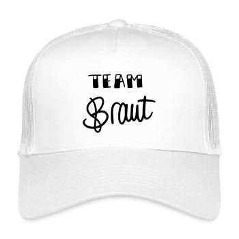 Team Braut - Kinder Trucker-Cap - Weiß - Vorne