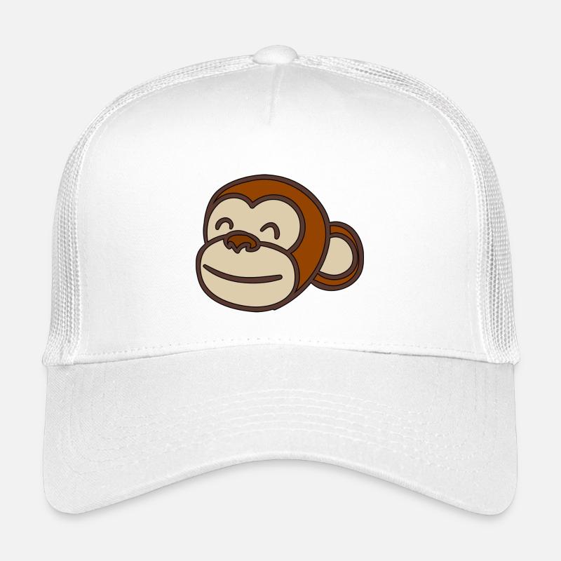 Affenkopf - Kinder Trucker-Cap - Weiß