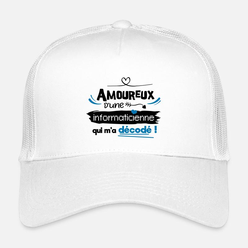 Amoureux d'une informaticienne ! humour geek Casquette trucker enfant