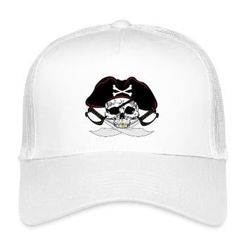Pirate with golden tooth - Kids’ Trucker Cap - white - Front