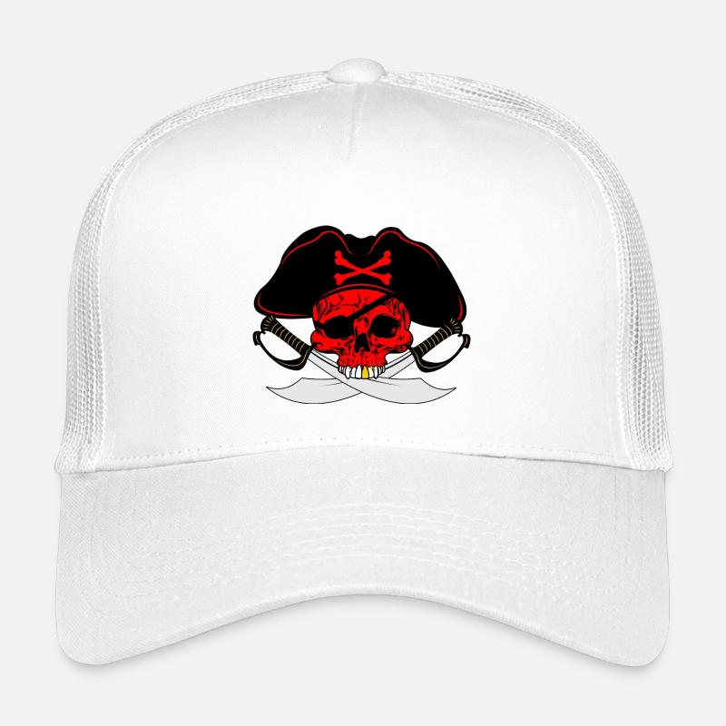 Pirate rouge Casquette trucker enfant