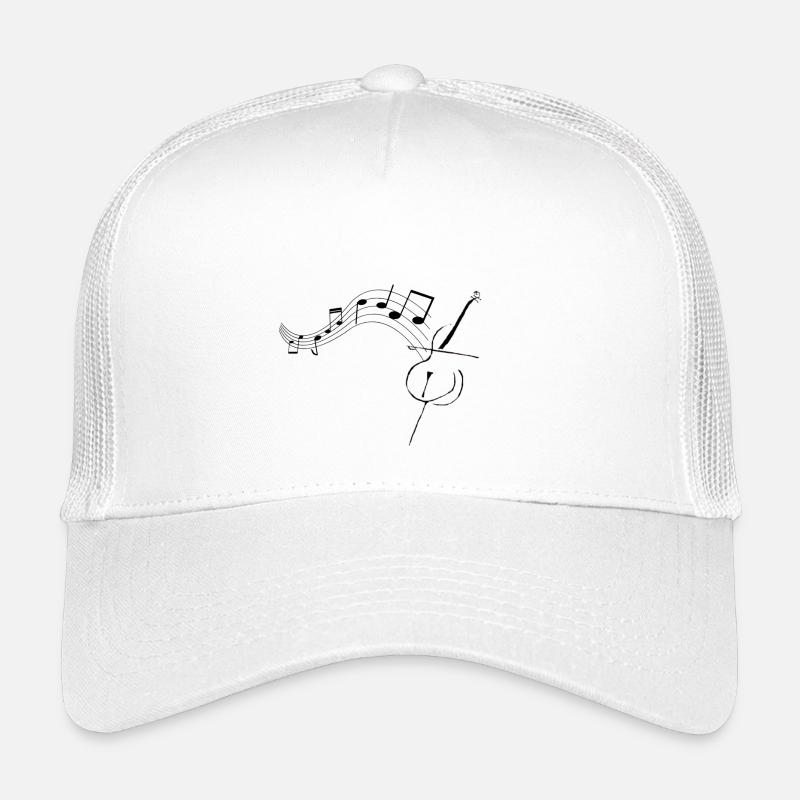 Cello mit Noten1 - Kinder Trucker-Cap - Weiß