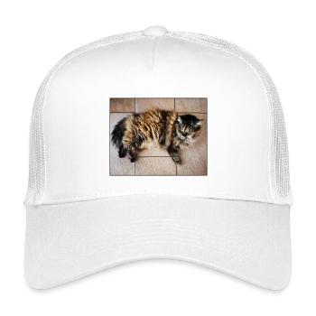Kitty Cat - Kinder Trucker-Cap - Weiß - Vorne