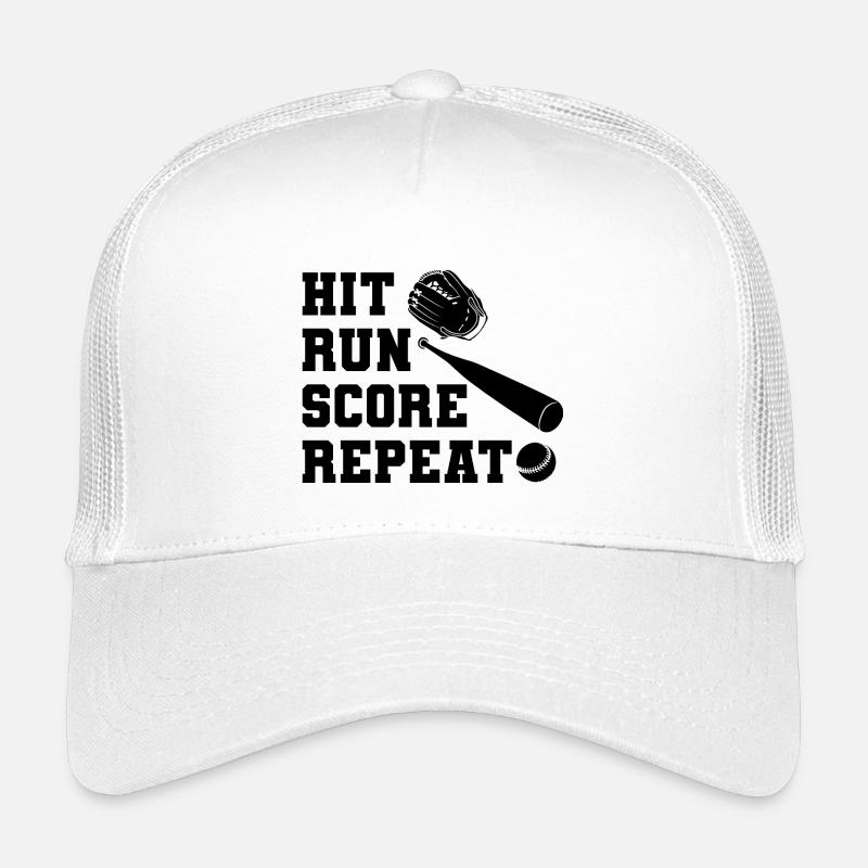 Baseball Hit Run Score Kinder Trucker-Cap