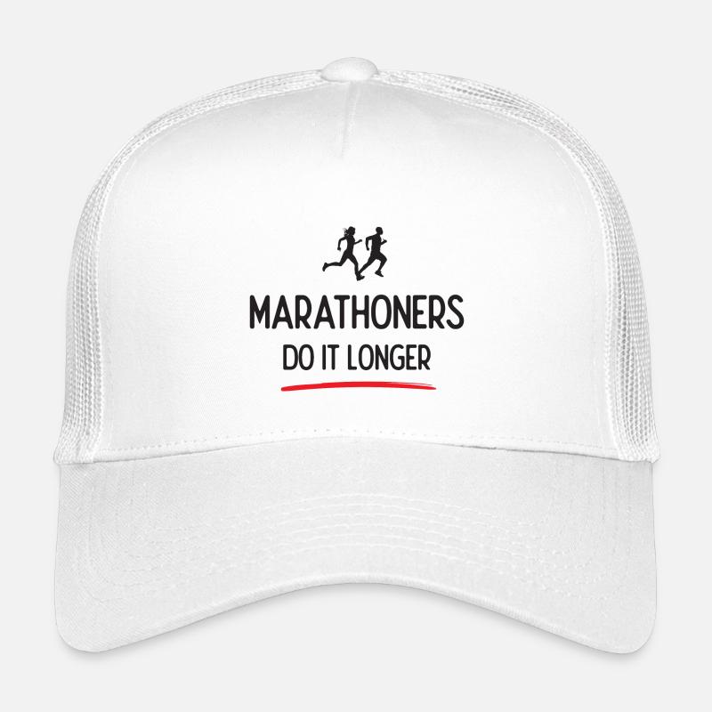 Marathoners Do It Longer - Kids’ Trucker Cap - white