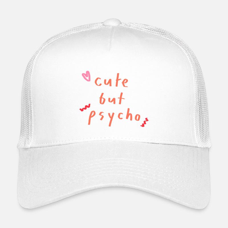 cute but psycho - Kids’ Trucker Cap - white