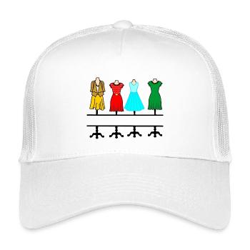 Damenmode mit Textraum - Kinder Trucker-Cap - Weiß - Vorne