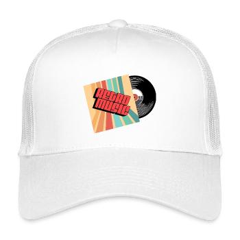 Retro-Musik - Kinder Trucker-Cap - Weiß - Vorne