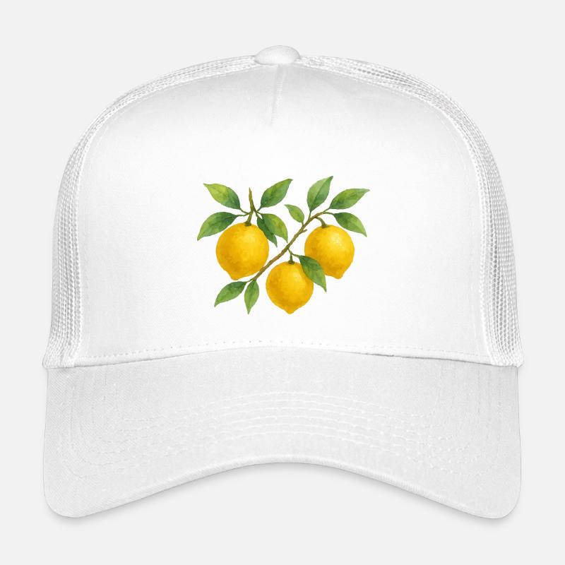 Branche de citron aquarelle design Casquette trucker enfant