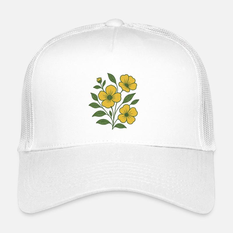 Branche de fleur jaune Casquette trucker enfant