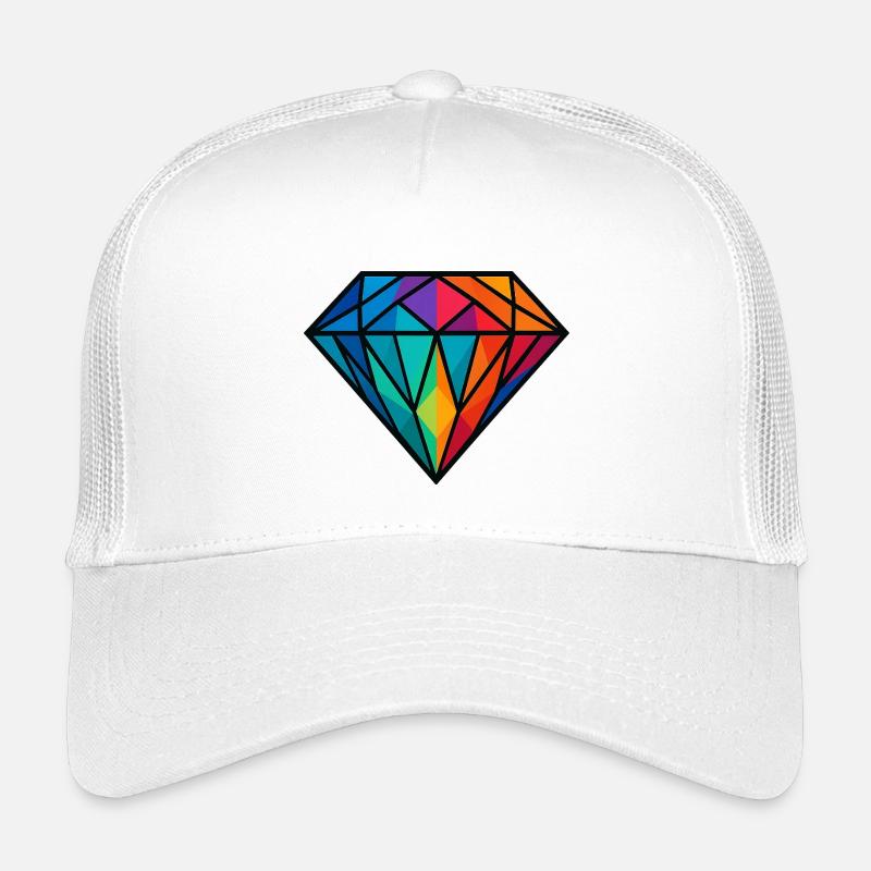 Diamant - Kinder Trucker-Cap - Weiß