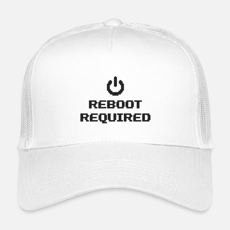 REBOOT REQUIRED Neustart Erforderlich Kinder Trucker-Cap