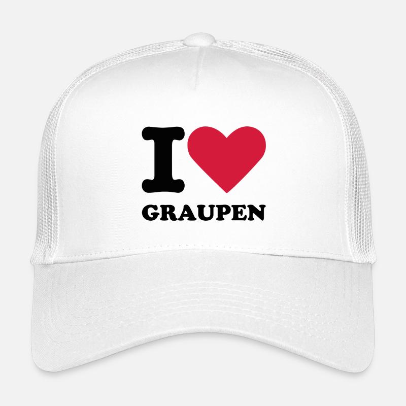 Stromberg Mit Spruch I Love Graupen - Kinder Trucker-Cap - Weiß