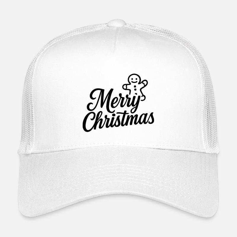 Merry Christmas with cute gingerbread man Kids’ Trucker Cap
