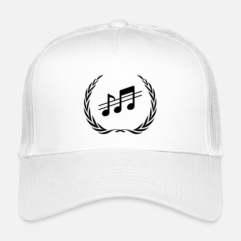 Music Notes Wreath - Kids’ Trucker Cap - white