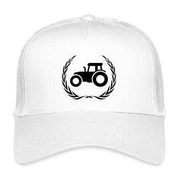 Traktor Symbol Farmer - Kinder Trucker-Cap - Weiß - Vorne