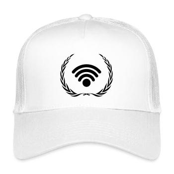 Couronne Internet Wi-Fi - Casquette trucker enfant - blanc - Devant