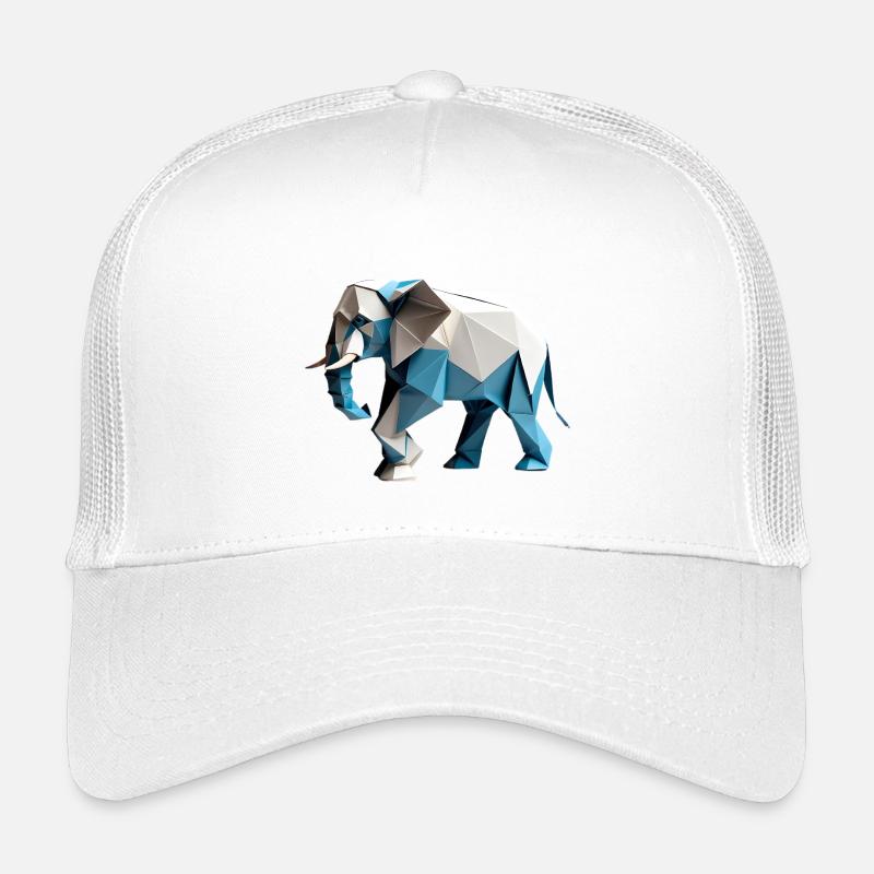 Geometric Origami Elephant Kids’ Trucker Cap