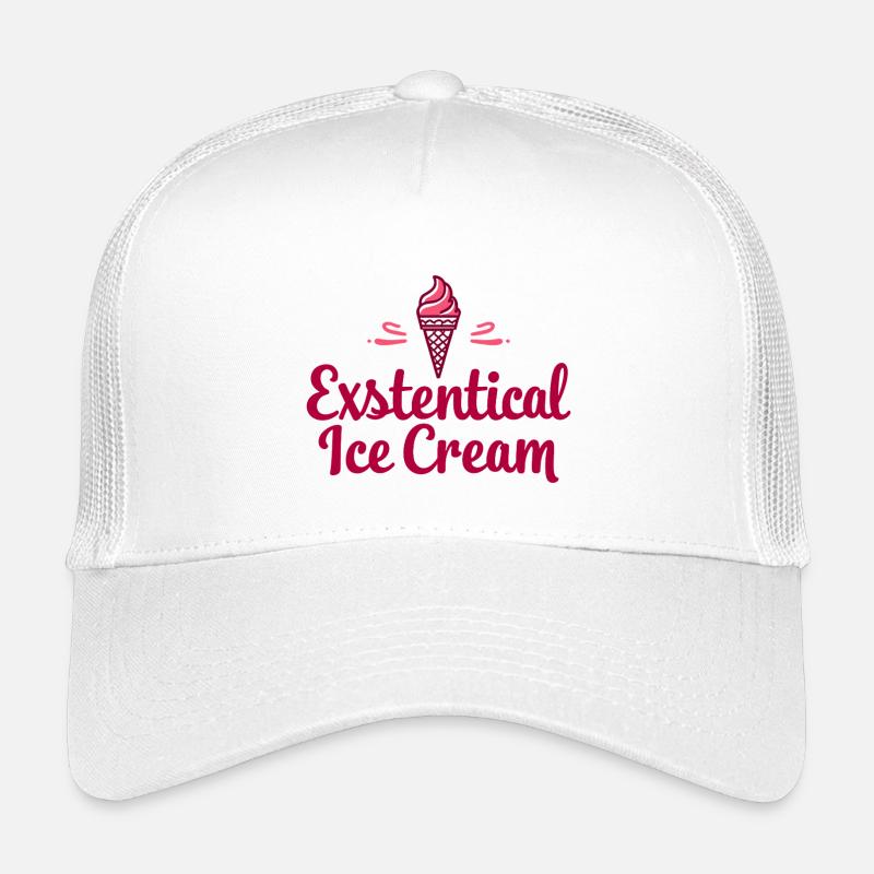 Existenzielle Eiscreme Lustiger Spruch Eis Waffel Casquette trucker enfant