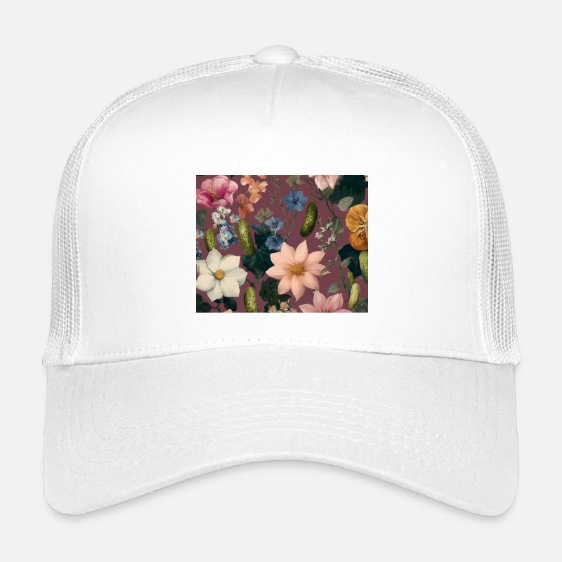 Botanical Pickle Pattern – Floral Cucumber Design Kinder Trucker-Cap