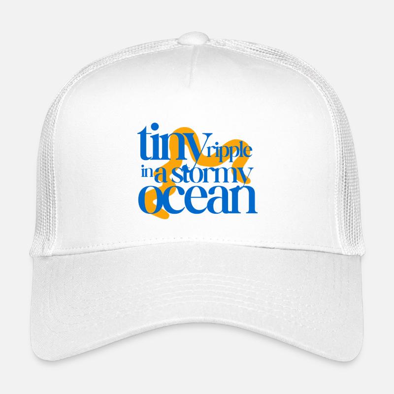 Tiny ripple in a stormy ocean (orange background) Kinder Trucker-Cap