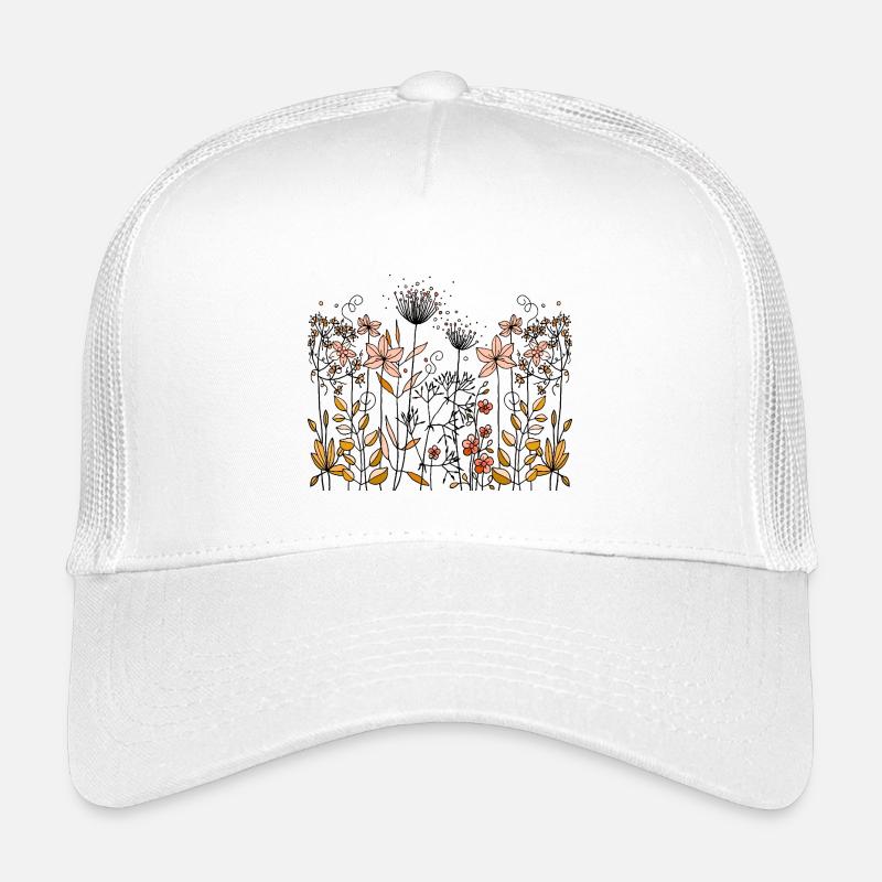 Blumen - Kinder Trucker-Cap - Weiß