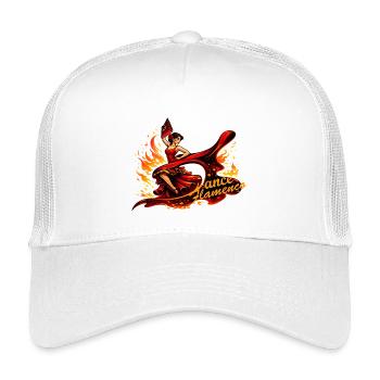 Flamenco Tänzerin mit Feuer und Fächer  - Kinder Trucker-Cap - Weiß - Vorne