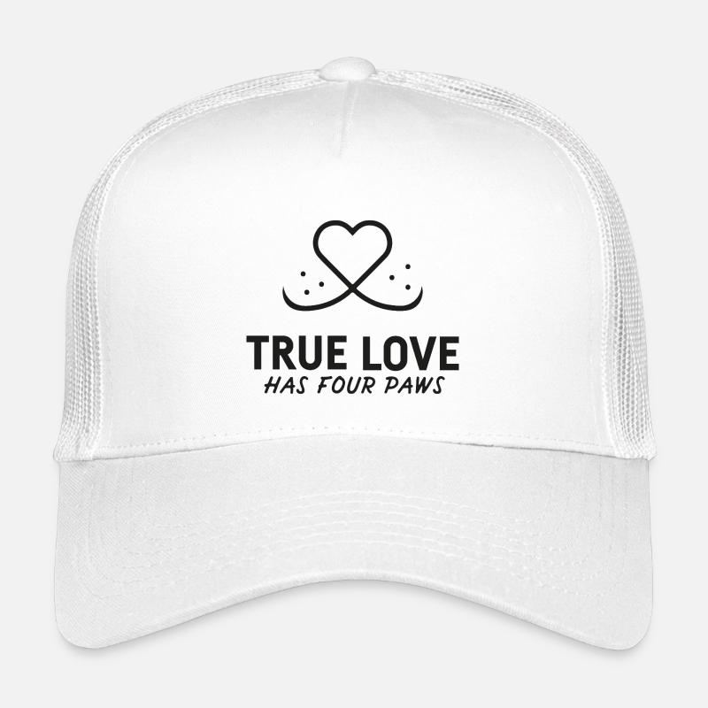 Wahre Liebe hat 4 Pfoten - Kinder Trucker-Cap - Weiß