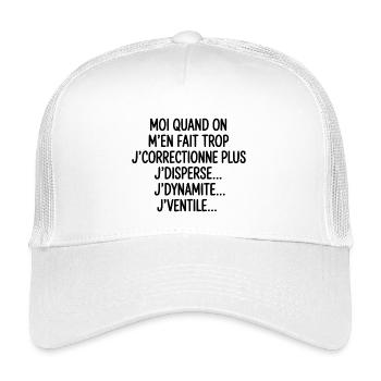 Tontons Flingueurs J'dynamite J'disperse J'ventile - Casquette trucker enfant - blanc - Devant