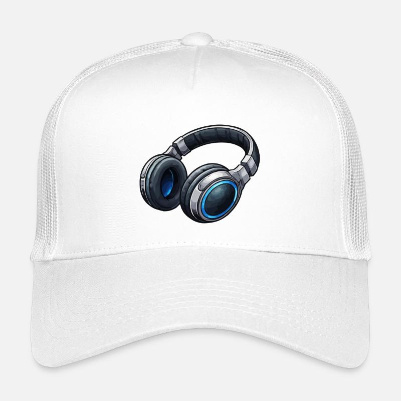 Kopfhörer Neon Blau Kinder Trucker-Cap