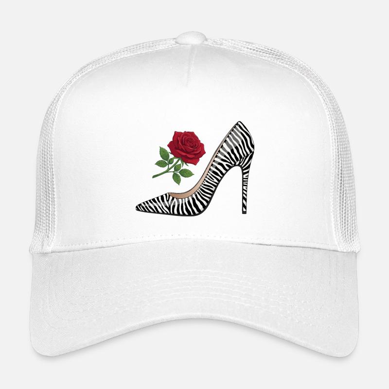Zebra High Heel Rose Kinder Trucker-Cap