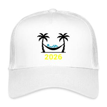 Hammock Palm Trees 2026 - Kids’ Trucker Cap - white - Front