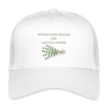 Thymian einen Gefallen und lass mich in Ruhe! - Kinder Trucker-Cap - Weiß - Vorne