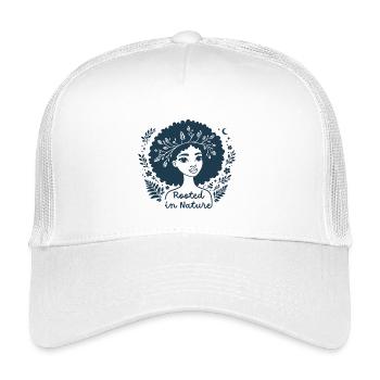Eine Frau, verwurzelt in der Natur - Kinder Trucker-Cap - Weiß - Vorne