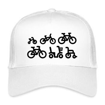 Evolution mountain bike MTB ATB biking bicycle - Kids’ Trucker Cap - white - Front