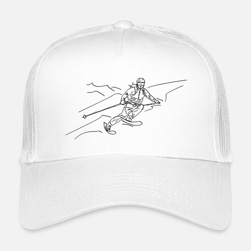 Downhill schwarz outline Kinder Trucker-Cap