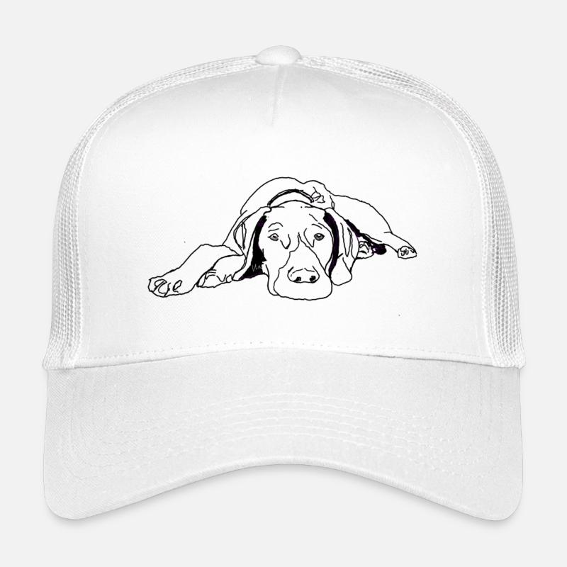 Pointer Deutsch Kurzhaar - Kinder Trucker-Cap - Weiß
