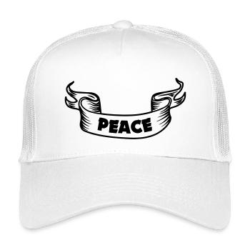 Texte de bannière avec le mot paix PAIX' - Casquette trucker enfant - blanc - Devant