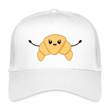 Croissant Kawaii - Casquette trucker enfant - blanc - Devant