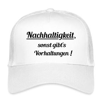 Nachhaltig oder Vorhaltungen - Kinder Trucker-Cap - Weiß - Vorne