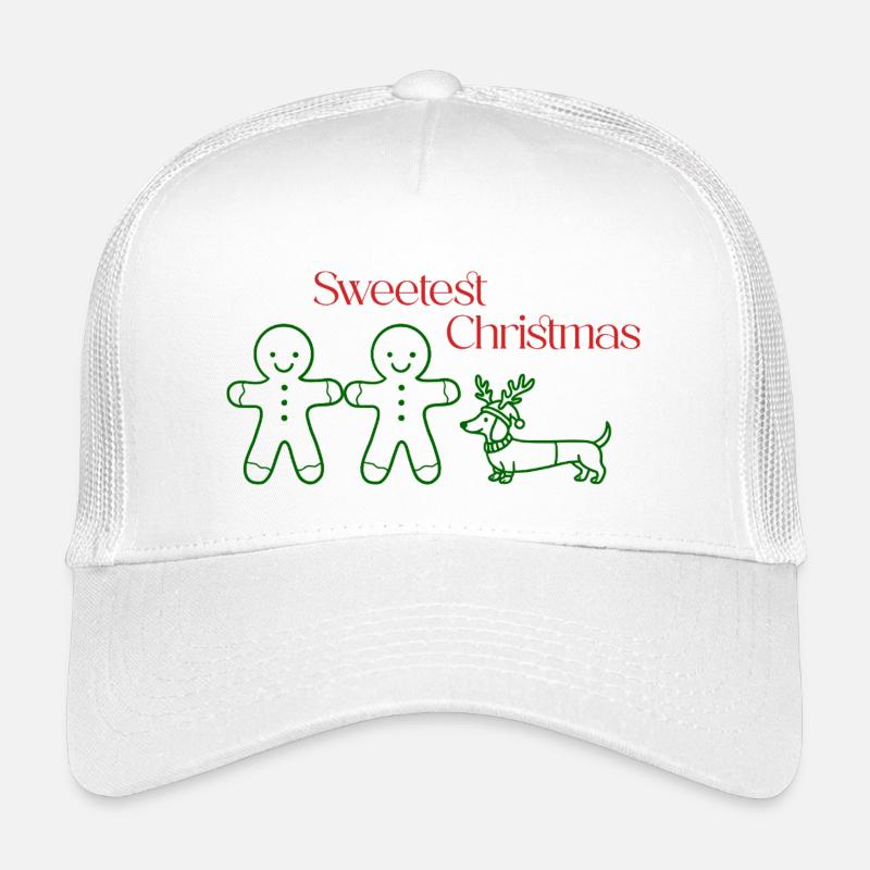 Christmas – Minimal Gingerbread & Dackel (Green) Kinder Trucker-Cap