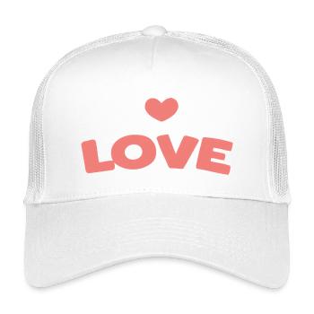 Pastel Love: Heart Lettering - Kids’ Trucker Cap - white - Front