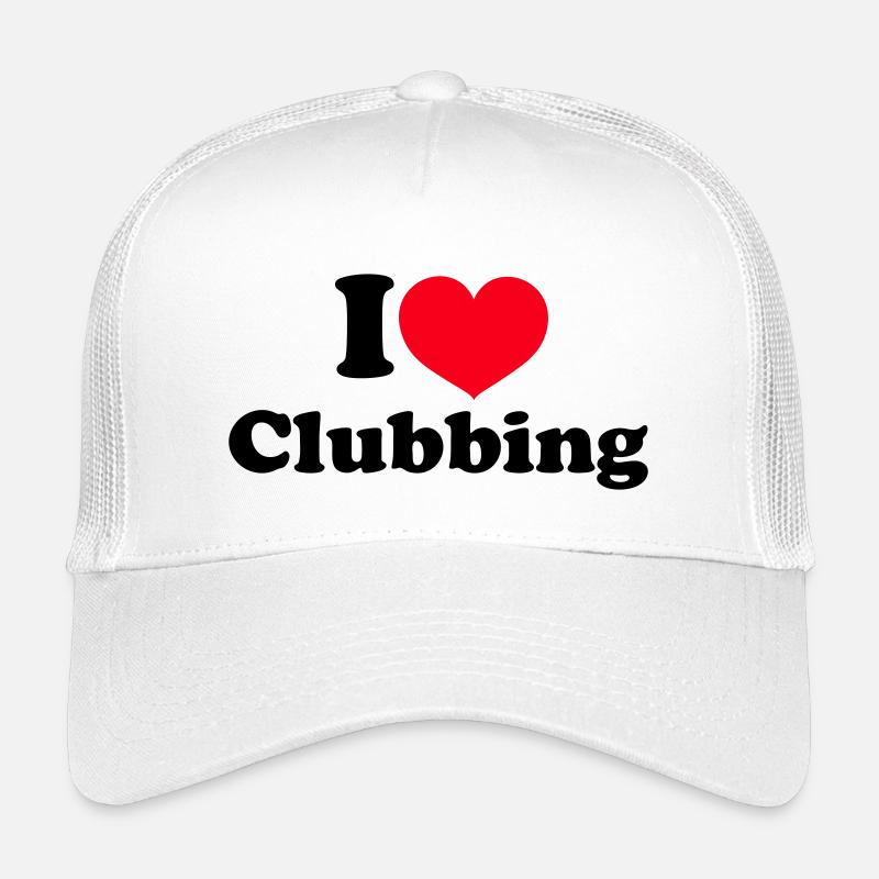 I Love Clubbing - Kinder Trucker-Cap - Weiß