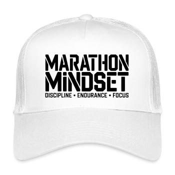 Marathon Mindset: Disziplin & Ausdauer - Kinder Trucker-Cap - Weiß - Vorne