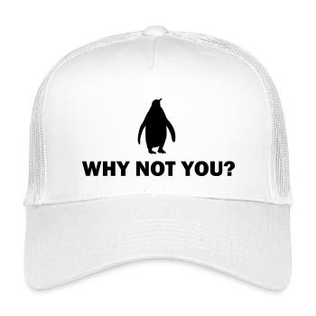 Penguin Motivation Design - Why Not You - Kids’ Trucker Cap - white - Front