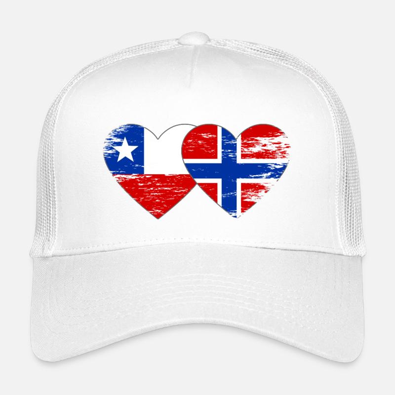 Cœur du drapeau du Chili Norvégien utilisé Casquette trucker enfant
