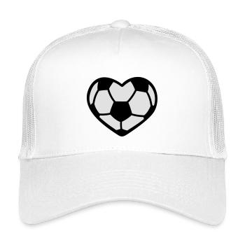 Herz-Fußball - Fussball Frankreich - Kinder Trucker-Cap - Weiß - Vorne