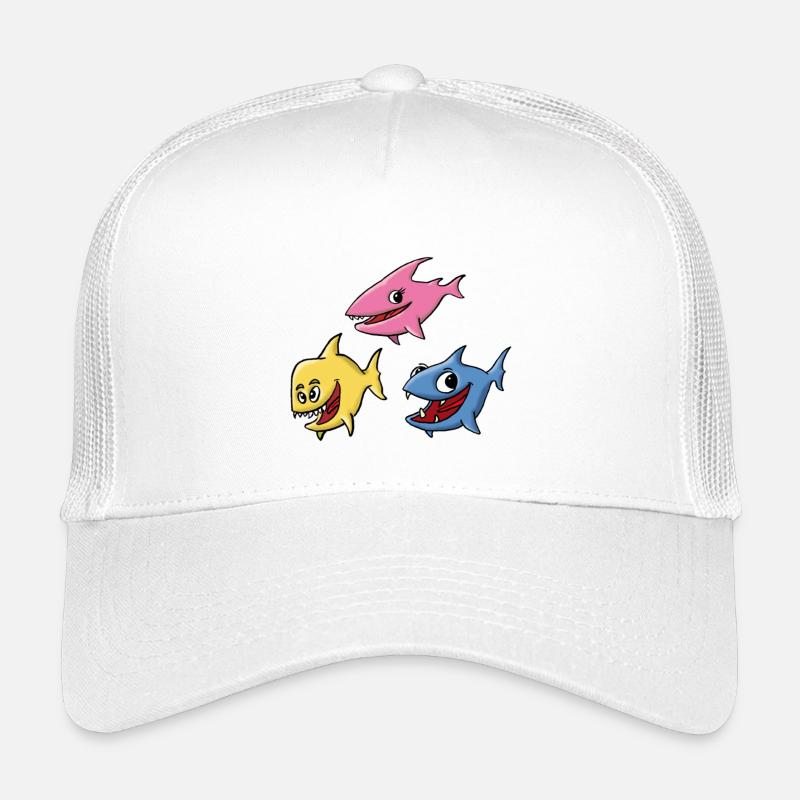 Fischgruppe - Kinder Trucker-Cap - Weiß