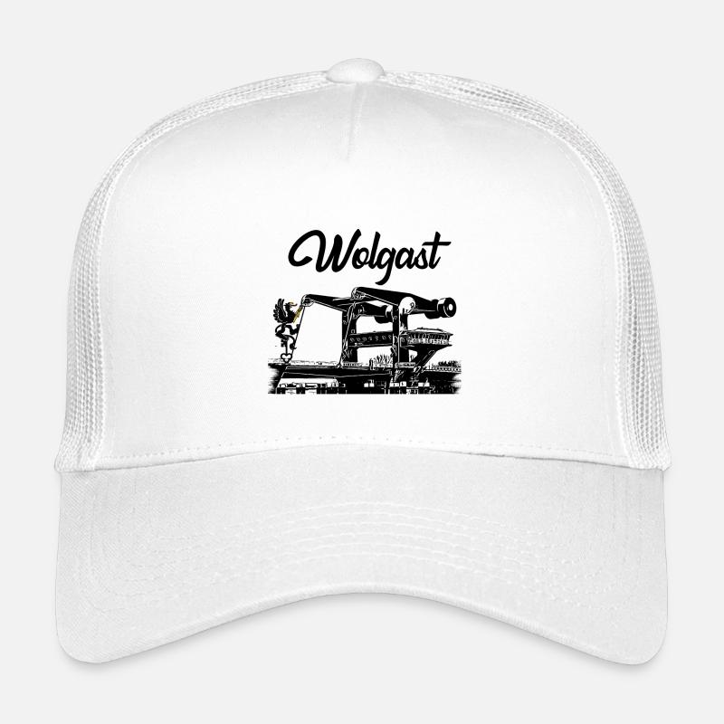 Wolgast - Peenebrücke - Usedom - Kinder Trucker-Cap - Weiß
