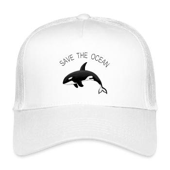 Save the Ocean Orca Killer Whale - Kids’ Trucker Cap - white - Front